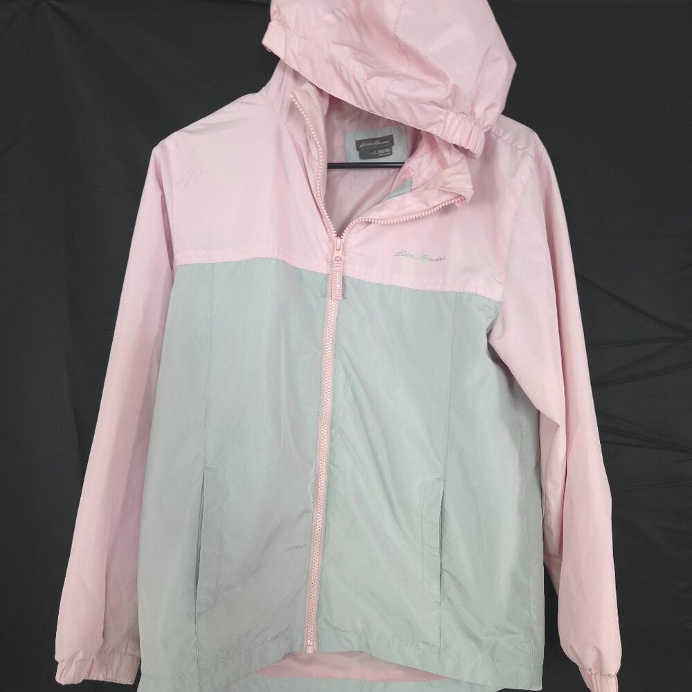 Vintage Eddie Bauer Windbreaker Jacket Pink/gray Size Youth Xl